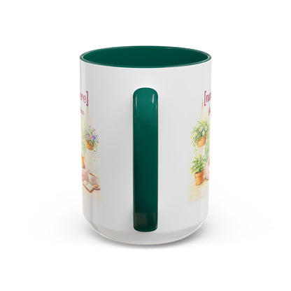 Personalized Name Cat Mug - Custom "Happy Place" Ceramic Mug for Cat Lovers