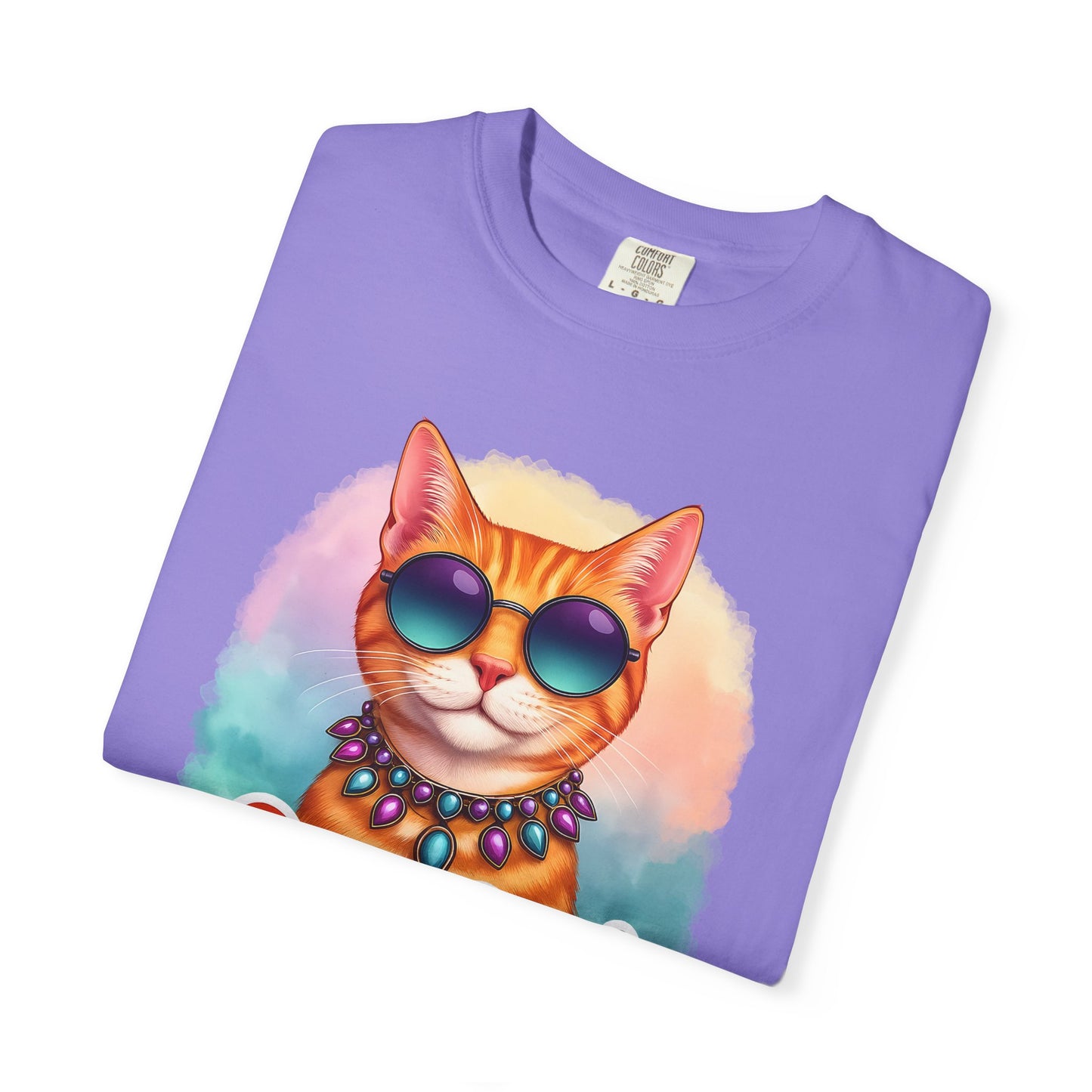 One Cool Cat  -  Funny Retro Groovy Cat Lover Tee