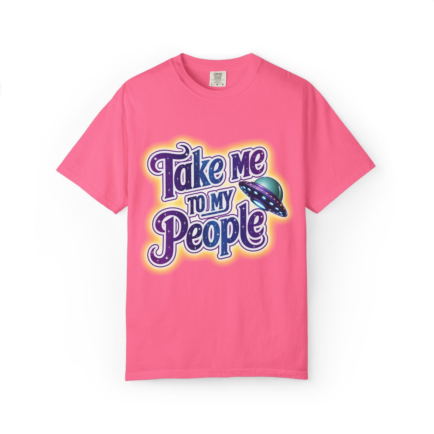 Take Me To My People Tee – Funny Retro UFO Shirt