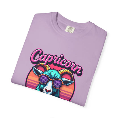 Capricorn The G.O.A.T – Vaporwave Retro Zodiac Tee