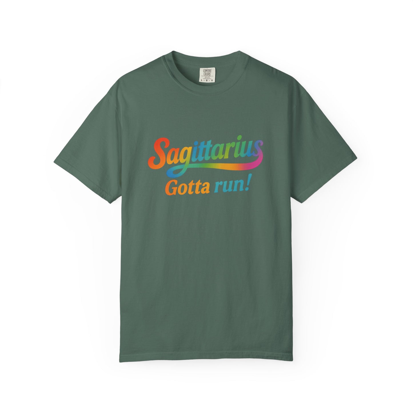 Sagittarius Gotta Run – Colorful Tee Zodiac Shirt