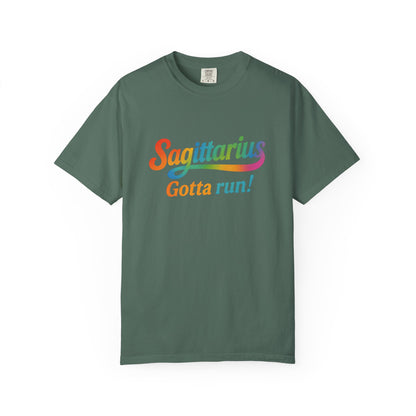 Sagittarius Gotta Run – Colorful Tee Zodiac Shirt