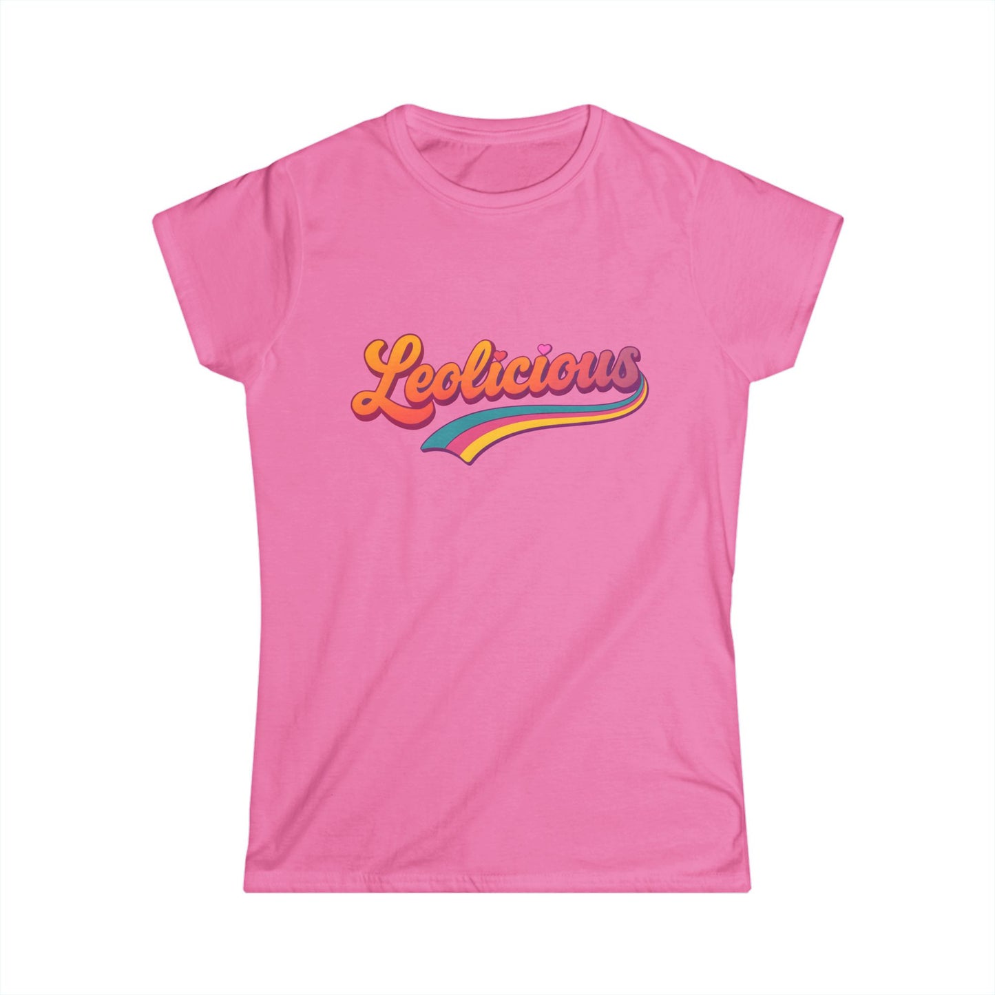 Leolicious Women’s Softstyle Tee – Empowering Retro Zodiac Colorful Shirt