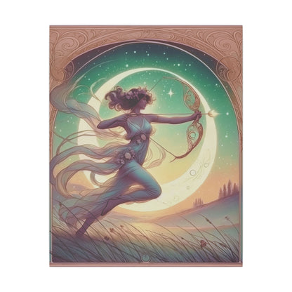 Artemis Rising – Celestial Archer Art Nouveau Wall Art