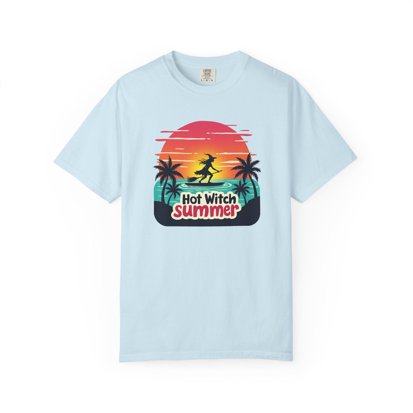 Hot Witch Summer - Surfing Retro Sunset Beach Tee