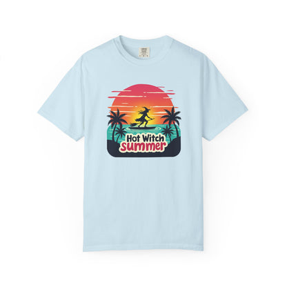 Hot Witch Summer - Surfing Retro Sunset Beach Tee