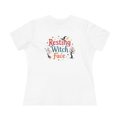 Resting Witch Face Women’s Relaxed Tee – Funny Magical Colorful Shirt