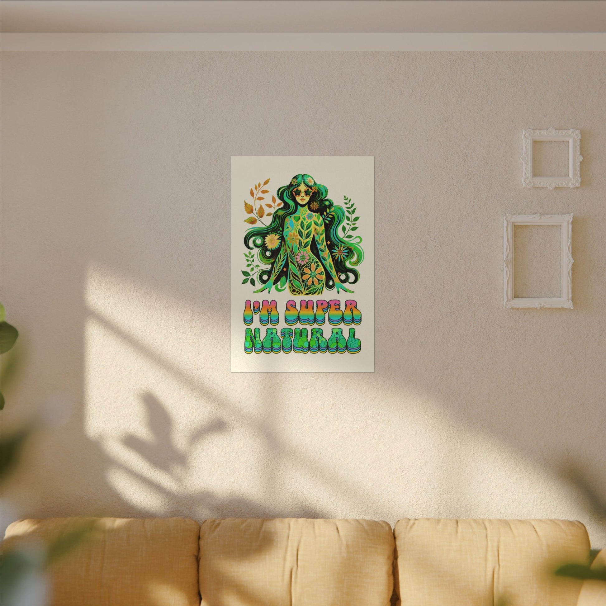 I’m Super Natural – Retro Radiant Affirmation Canvas Wall Art - Enchanted Sky