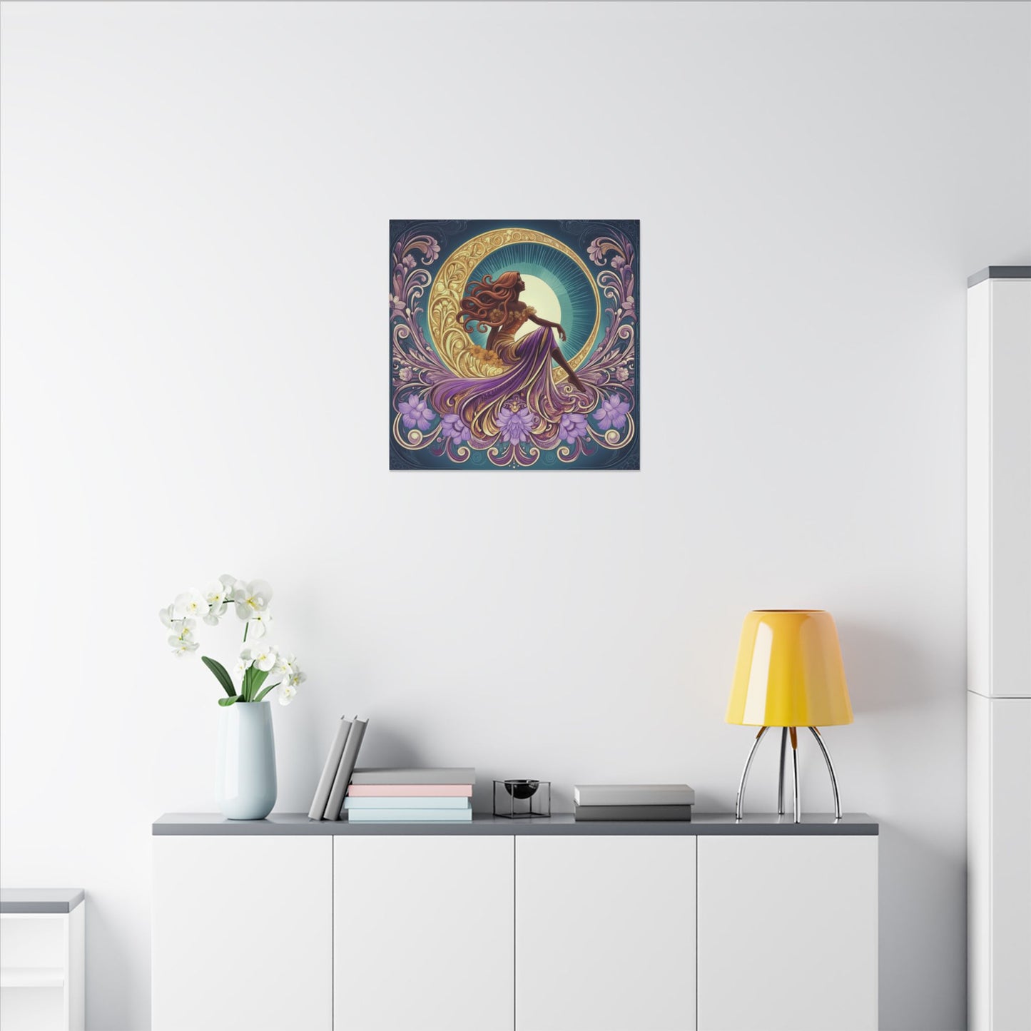 Star of the Moon | Glamorous Goddess Art Nouveau Wall Art