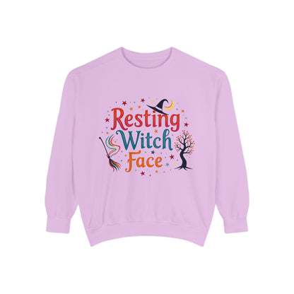 Resting Witch Face Sweatshirt – Retro Halloween Witch Pullover