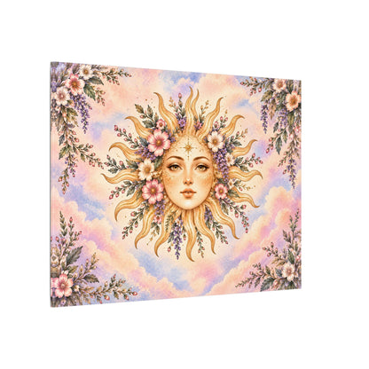 Cosmos Sun Goddess – Boho Celestial Canvas Wall Art