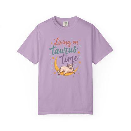 Living on Taurus Time – Colorful Tee Zodiac Shirt