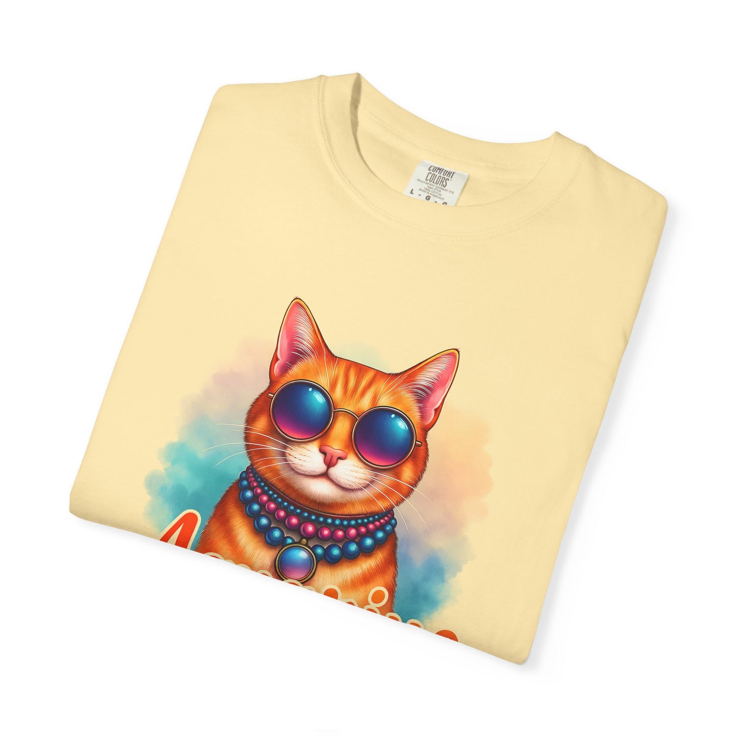 Aquarius One Cool Cat – Funky Retro Zodiac Tee - Enchanted Sky