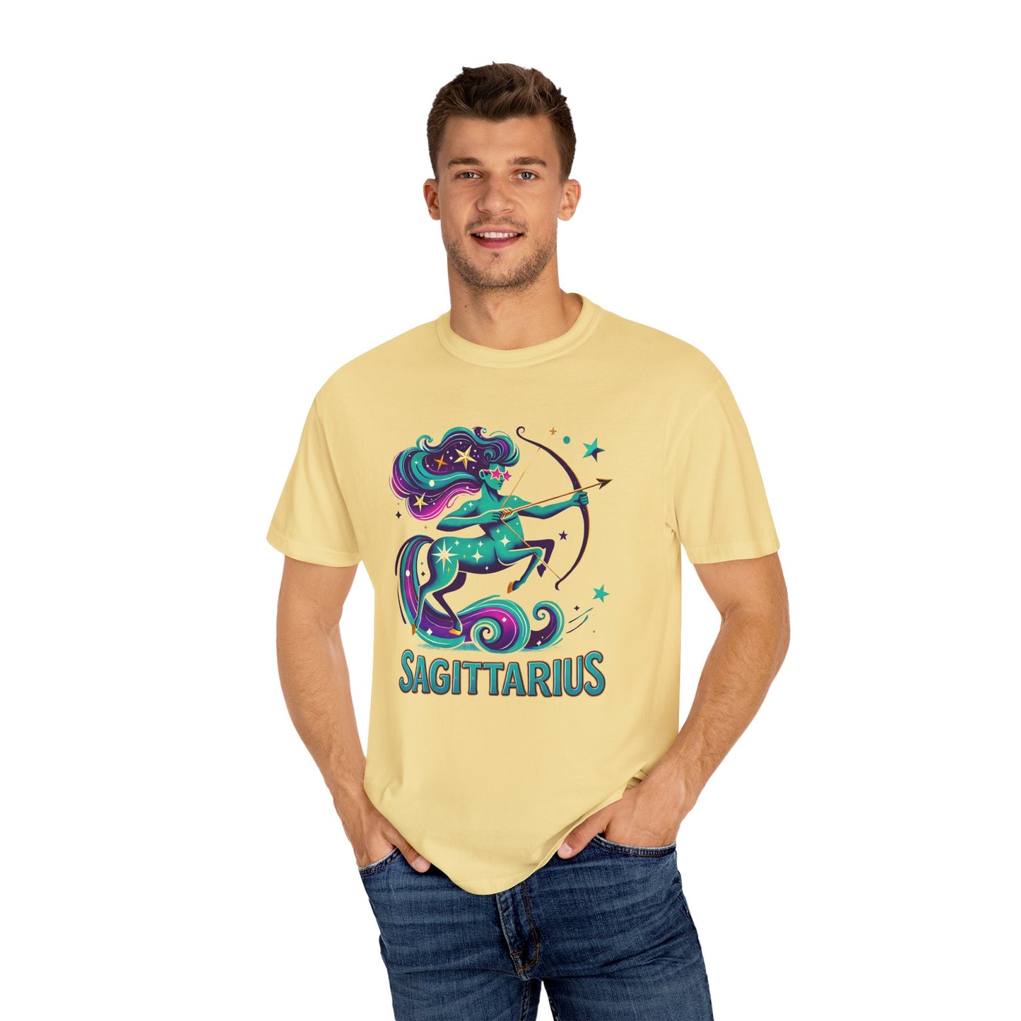 Sagittarius Retro Groovy Centaur -Colorful Zodiac Tee