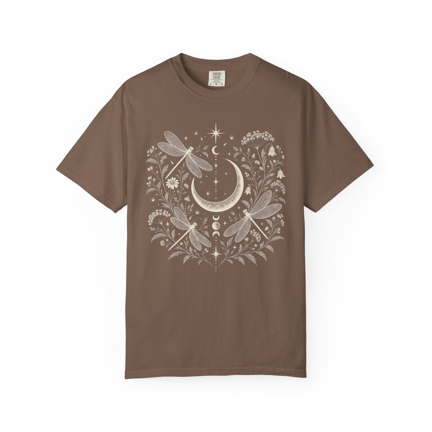 Moon and Dragonflies Boho Unisex Shirt