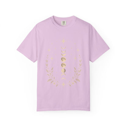 Vintage Celestial Crescent Moon and Stars T-Shirt