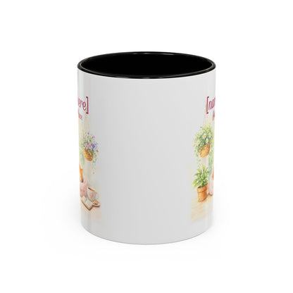 Personalized Name Cat Mug - Custom "Happy Place" Ceramic Mug for Cat Lovers