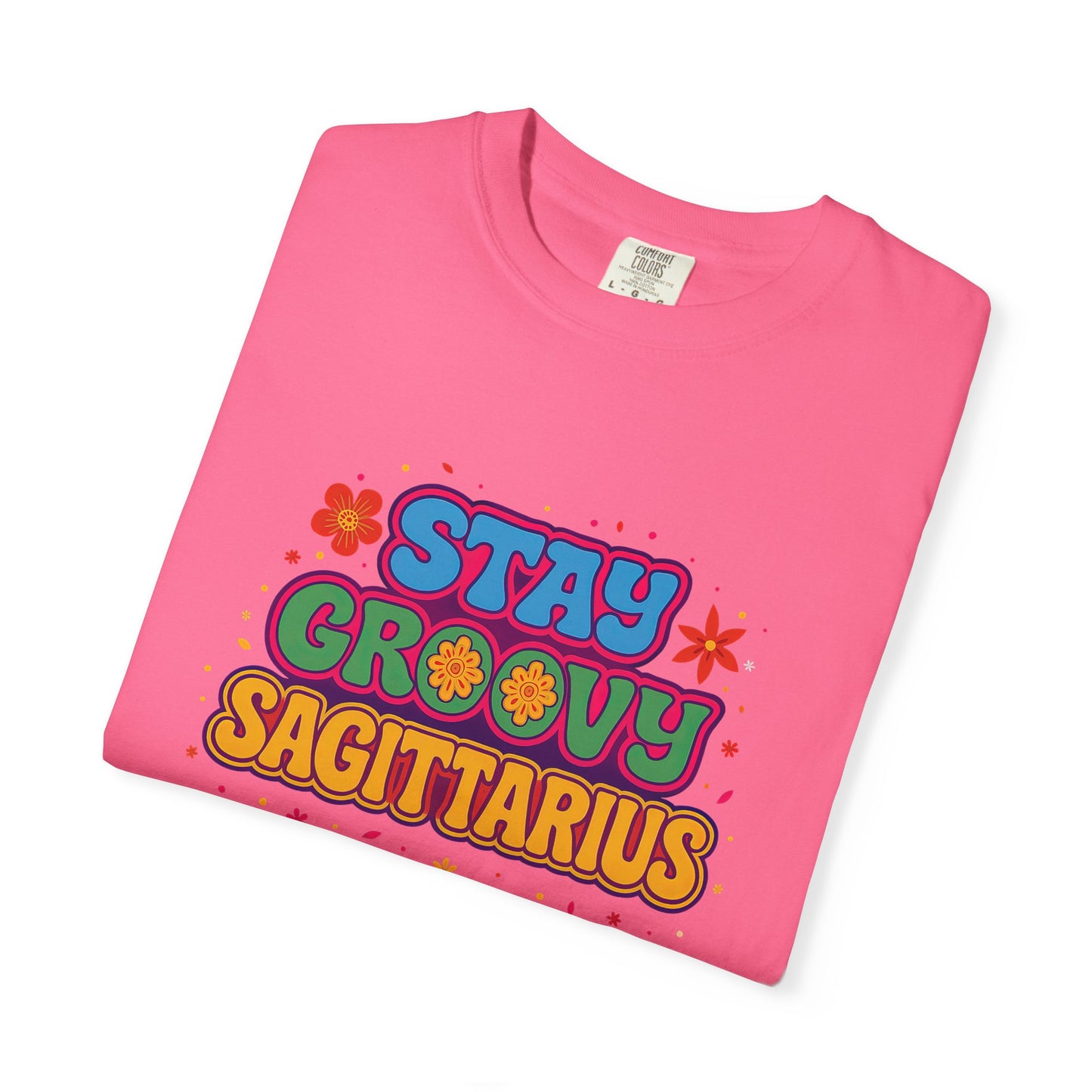 Stay Groovy Sagittarius – Retro Flower Power Zodiac Shirt