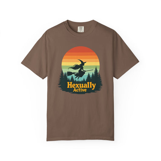Hexually Active Tee – Sassy Witch Retro Comfort Colors 1717 Shirt