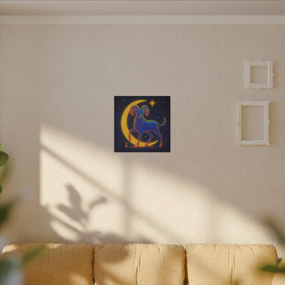 Electric Aries – Radiant Ram of the  Moon (Wall Art)