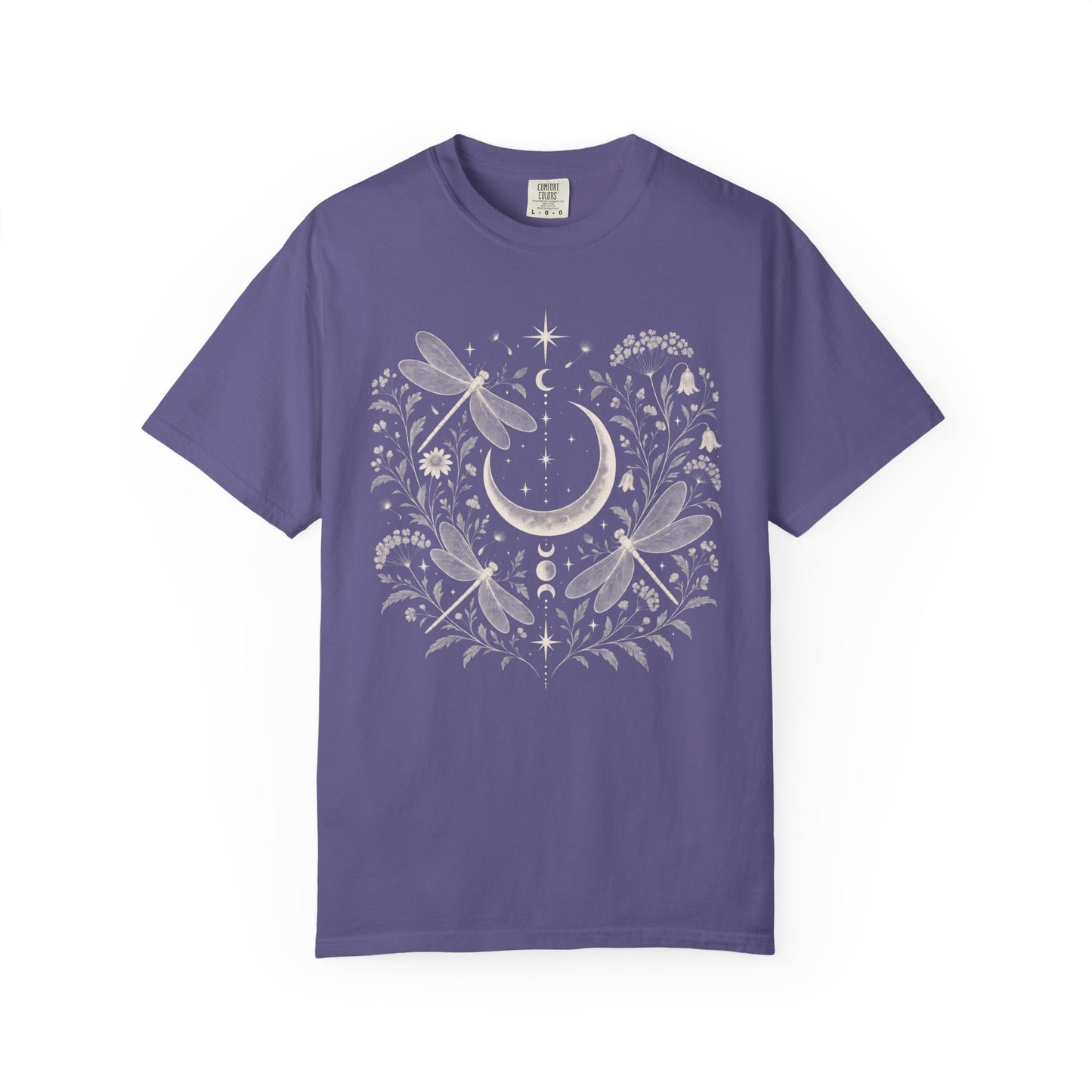 Moon and Dragonflies Boho Unisex Shirt