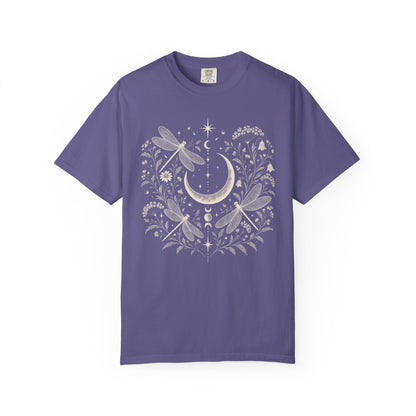 Moon and Dragonflies Boho Unisex Shirt