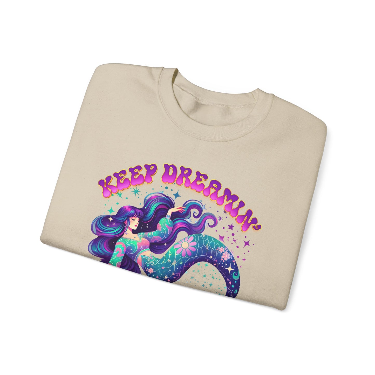 Keep Dreamin’ Pisces Sweatshirt | Celestial Mermaid Zodiac Crewneck | Cozy Astrology Gift for Dreamers | Water Sign Horoscope Apparel | Soft Star Sign Pullover