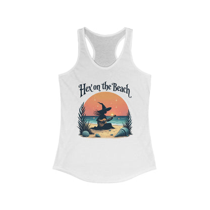 Hex on the Beach - Funny Guitar Witch Racerback Tank Top