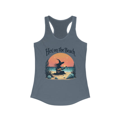 Hex on the Beach - Funny Guitar Witch Racerback Tank Top