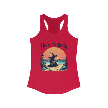 Hex on the Beach - Funny Guitar Witch Racerback Tank Top