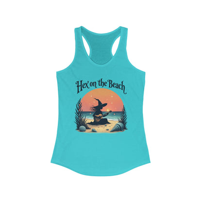 Hex on the Beach - Funny Guitar Witch Racerback Tank Top
