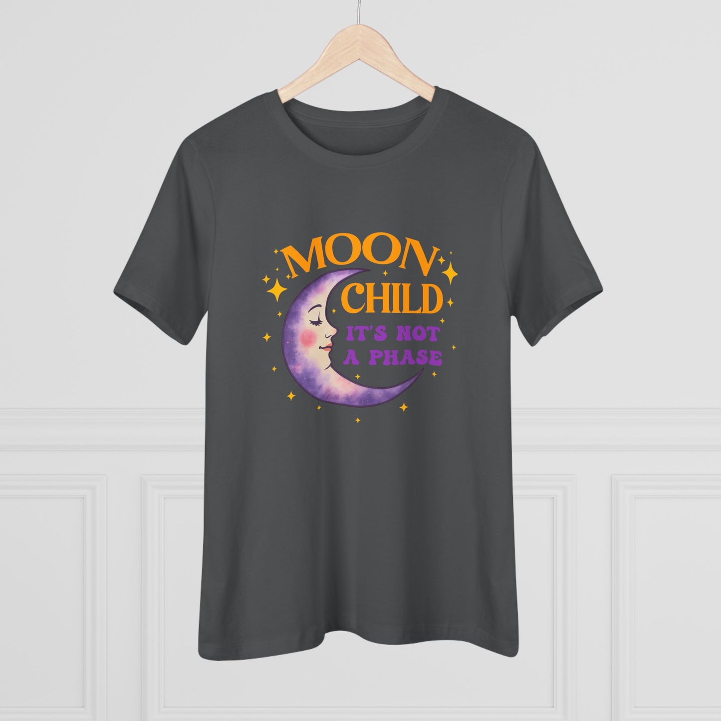 Moon Child It's Not A Phase Women’s Relaxed Tee – Empowering Celestial Colorful Shirt