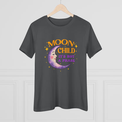 Moon Child It's Not A Phase Women’s Relaxed Tee – Empowering Celestial Colorful Shirt