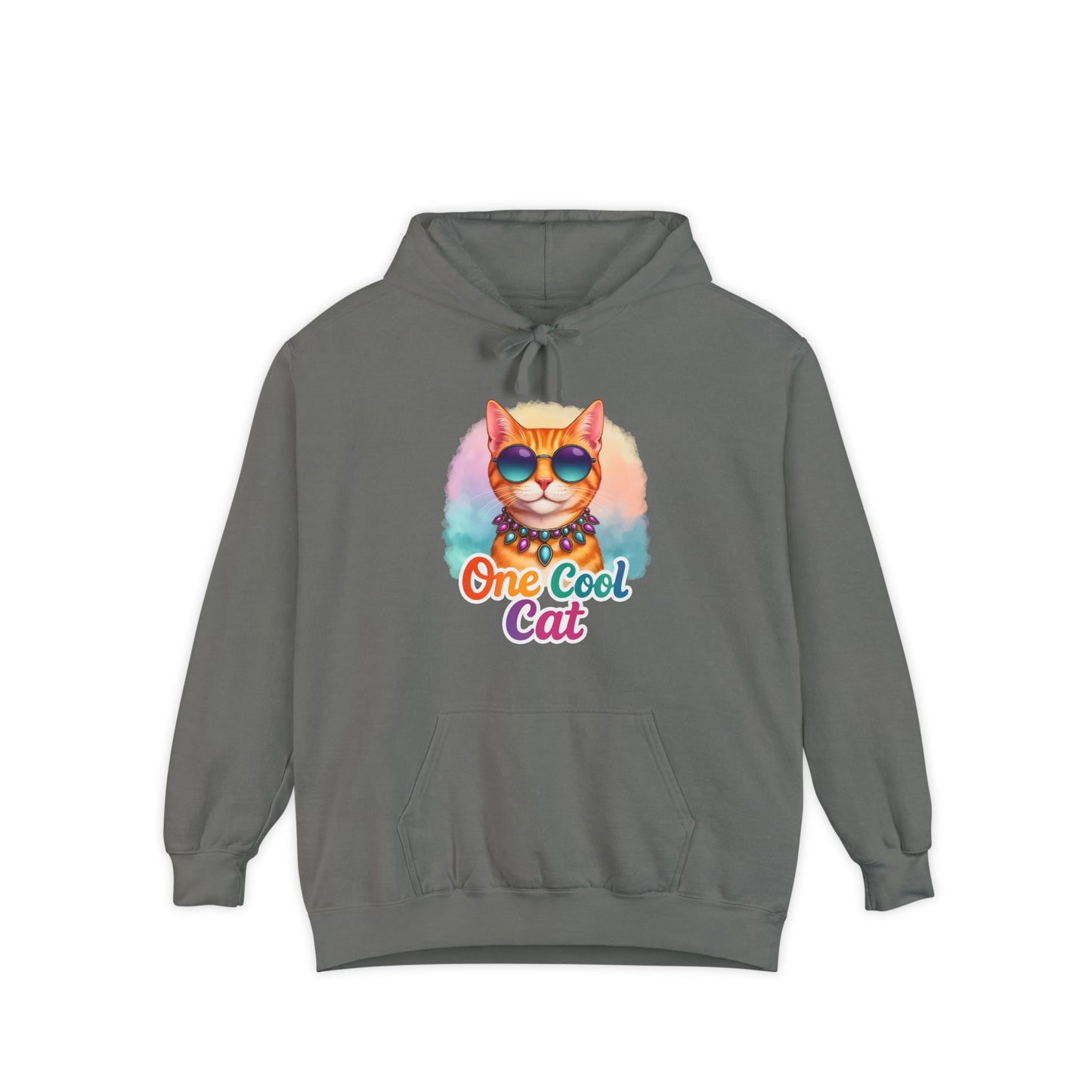 One Cool Cat Unisex Hoodie – Colorful Vibrant Comfort Colors Midweight Hoodie