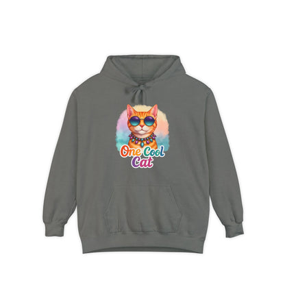 One Cool Cat Unisex Hoodie – Colorful Vibrant Comfort Colors Midweight Hoodie
