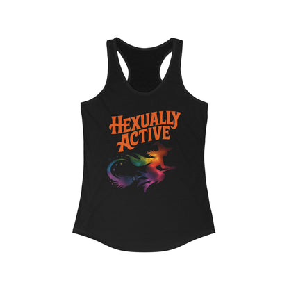 Hexually Active  - Fun Witchy Women's Racerback Tank