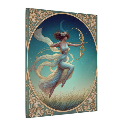 Artemis Under the Stars – Art Nouveau Goddess Wall Art