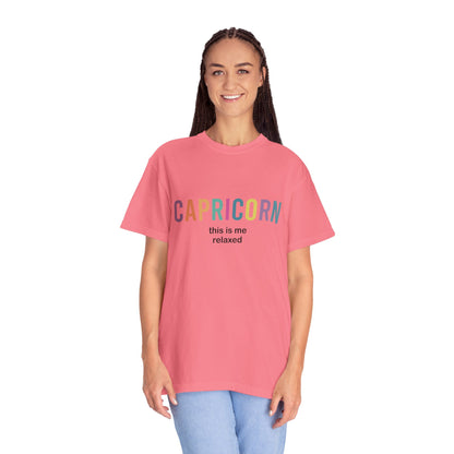 Capricorn This Is Me Relaxed – Funny Minimalist Zodiac Tee