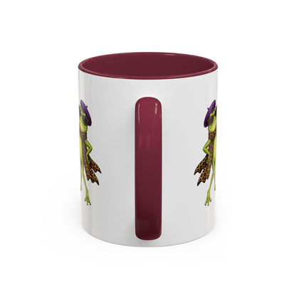 Darling You're Ribbiting Frog Mug | Funny Fashion Frog Coffee Mug | Glam Frog Gift for Women | Colored Mug