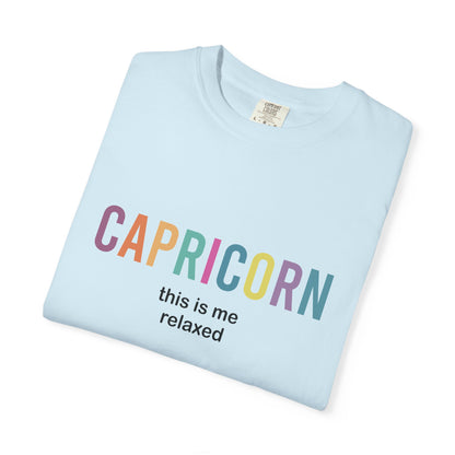 Capricorn This Is Me Relaxed – Funny Minimalist Zodiac Tee