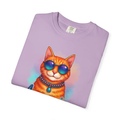 Aquarius One Cool Cat – Zodiac Kitty Vibes Tee