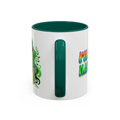 I’m Super Natural – Groovy Earth Goddess Two-Sided Mug (Yellow or Green, 11oz & 15oz)