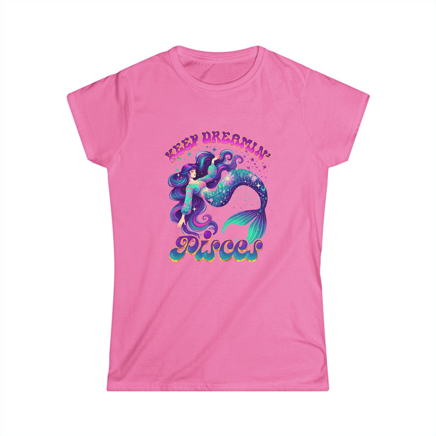 Mermaid Dreamer T-Shirt | Keep Dreamin’ Graphic Tee for Women | Casual Summer Beachwear | Festival-Ready Gift for Dreamers | Cute and Whimsical Shirt