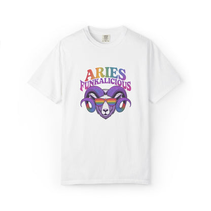 Aries Funkalicious – Rainbow Retro Ram Zodiac Tee