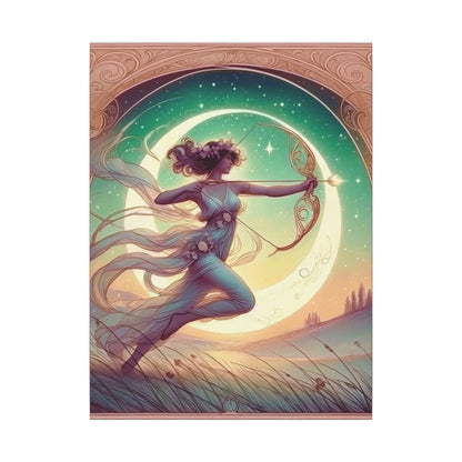 Artemis Rising – Celestial Archer Art Nouveau Wall Art