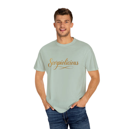 Scorpiolicious – Retro Script Scorpio Tee