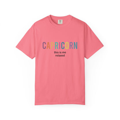 Capricorn This Is Me Relaxed – Funny Minimalist Zodiac Tee