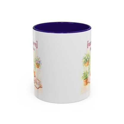 Personalized Name Cat Mug - Custom "Happy Place" Ceramic Mug for Cat Lovers