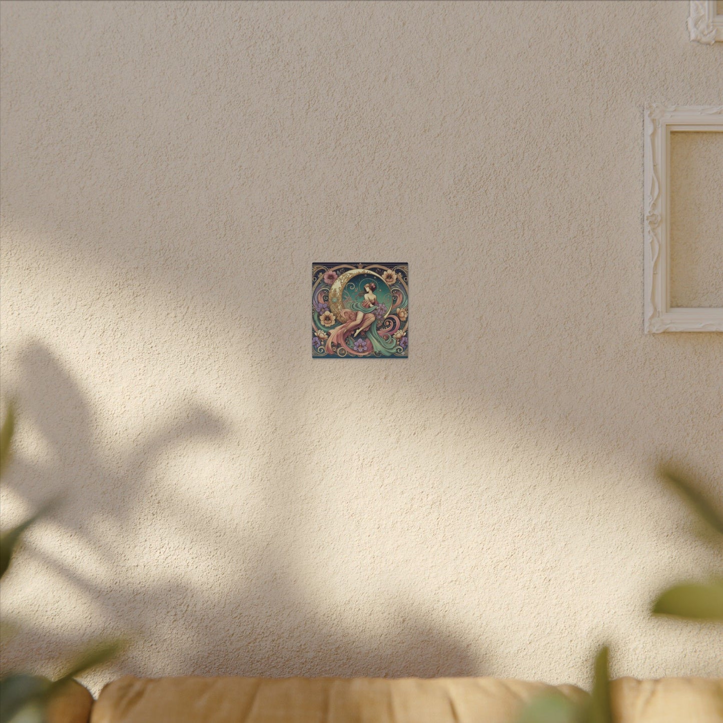 Floral Moon Muse – Art Nouveau Goddess Wall Art