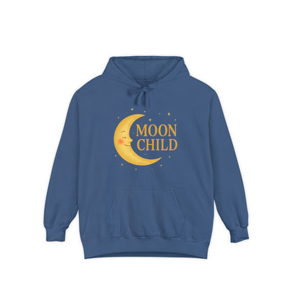 Moon Child Unisex Hoodie – Vibrant Celestial Comfort Colors Midweight Hoodie